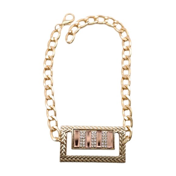 NEW Women Gold Metal Boot Chain Bracelet Bling Shoe Square Charm Fashion 2PCS - Picture 17 of 17